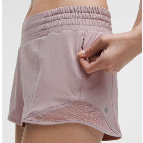 Lululemon Hotty Hot High-Rise Lined Short 2.5" Mauve Grey Size 6 - Picture 2 of 7